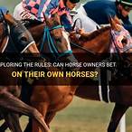 can trainers bet on their own horses